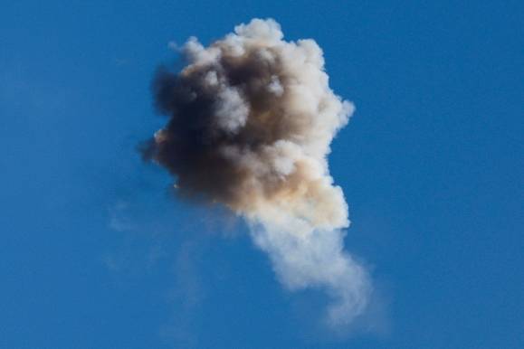 2024년 5월 12일 이스라엘 아이언돔 시스템이 팔레스타인 가자지구에서 발사된 로켓을 요격하는 모습. 로이터 연합뉴스