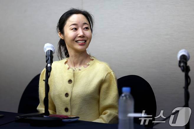 민희진 어도어 대표가 31일 오후 서울 중구 프레스센터에서 어도어 임시주주총회 관련 기자회견을 하고 있다. (공동취재) 2024.5.31/뉴스1 ⓒ News1 이재명 기자