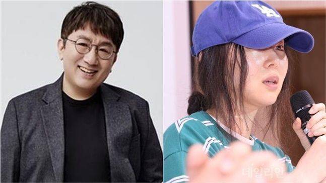 사진은 방시혁 하이브 의장(왼쪽)과 민희진 어도어 대표. ⓒ하이브, 데일리안 방규현 기자