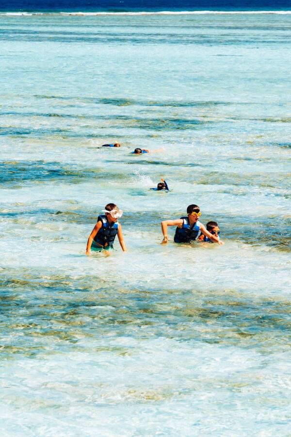 어푸어푸, 스노클링에 열심인 꼬마들