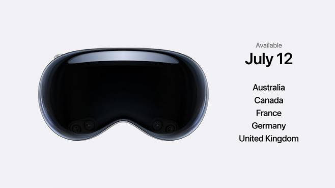 애플이 혼합현실 기기 애플 비전프로를 미국 외 8개 국가에 출시한다.(사진=애플)