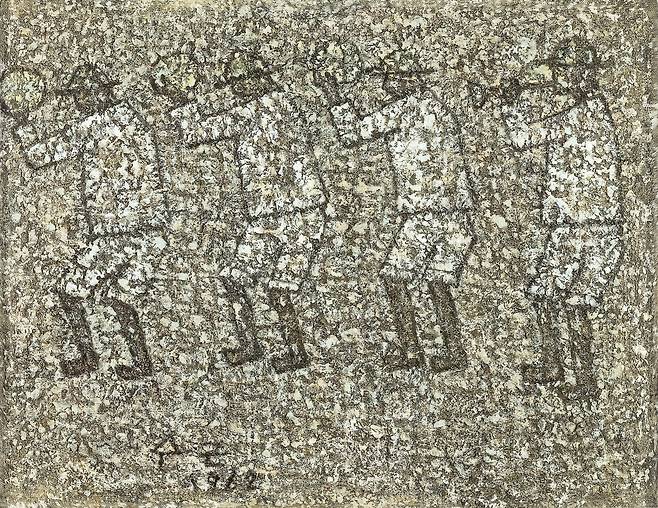 박수근의 1962작 '농악'. 케이옥션 6월 경매에 시작가 12억원에 출품됐다.