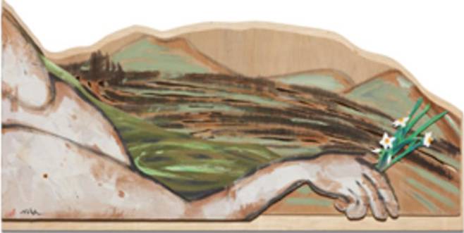 안진희 作 ‘서천꽃밭을 찾아서’ (51×100cm, Mixed media, 2021)