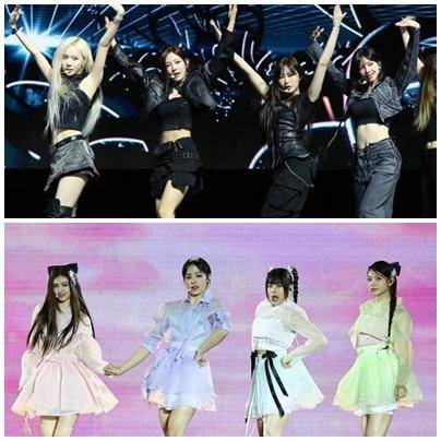 에스파(위 사진)와 뉴진스는 요즘 K팝 인기를 주도하는 그룹들이다. 뉴시스