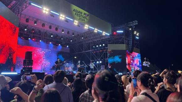 넬의 공연 모습.