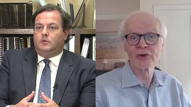 KBS와 인터뷰하고 있는 벤 아이스너 마틴 카운티 임시 관리인(좌)과 조지 핑크 노스캐롤라이나대 교수(우) (촬영=KBS)