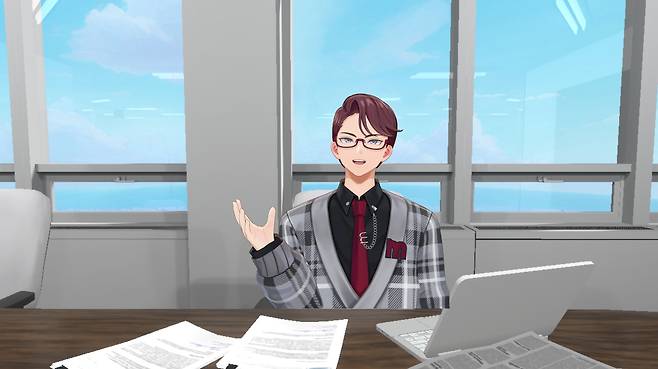 스콘에서 제작한 기준수 대표의 버추얼 캐릭터 '시루짱' 이미지(제공=스콘).