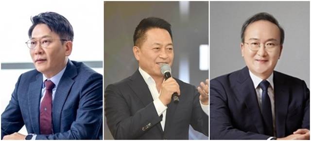 김동명 LG에너지솔루션 사장(왼쪽부터), 최윤호 삼성SDI 사장, 이석희 SK온 사장 등 배터리 수장들이 최근 잇달아 '위기 극복' 메시지를 내고 있다. /각사