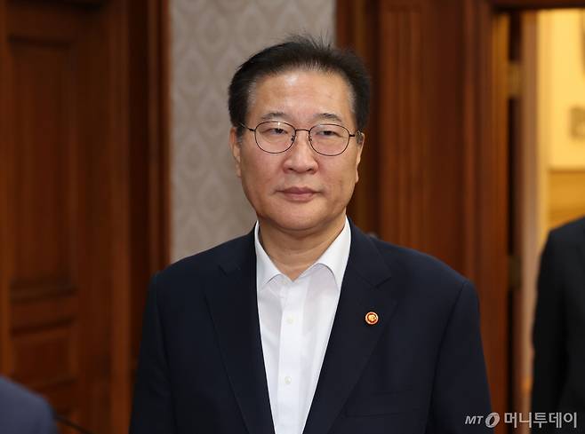 박성재 법무부 장관이 9일 오전 서울 종로구 정부서울청사에서 열린 국무회의에 참석하고 있다. /사진=뉴시스