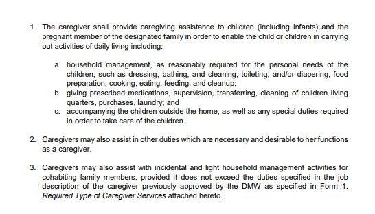 고용노동부와 필리핀 이주노동부의 ‘가사관리사 채용 시범사업 실행 가이드라인’. 박해철 더불어민주당 의원실 제공