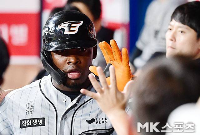 23일 대전 삼성전에서 1번 타자로 나서는 한화 페라자. 사진=김영구 기자