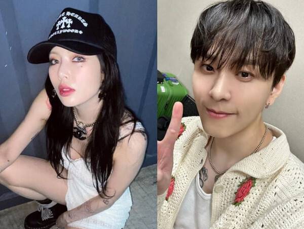 사진 출처=현아, 용준형 SNS 화면 캡처.