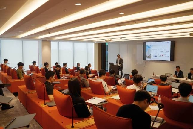 대한전선이 2일 서울 여의도 NH금융타워에서 기업 설명회를 진행하고 있다. 대한전선 제공