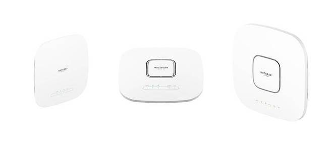 넷기어 무선 AP WAX615(왼쪽), WAX625(가운데), WAX630E(오른쪽) / 출처=넷기어