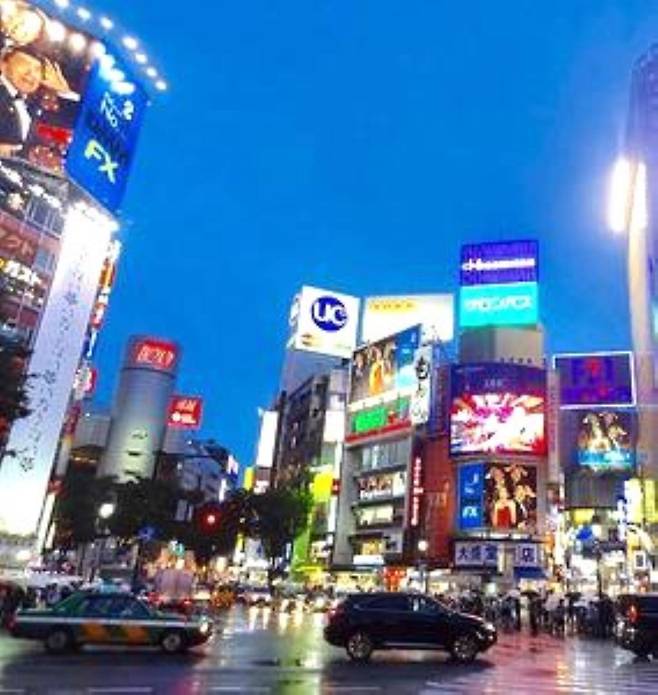 일본의 부동산 거품이 붕괴될 때 임대사업자들은 안정적인 현금 흐름이 확보되어 살아 남았다고 전문가들은 평가한다. 사진은 일본의 대표적인 번화가로 꼽히는 도쿄 시부야역 인근의 야경./시부야역 홈페이지