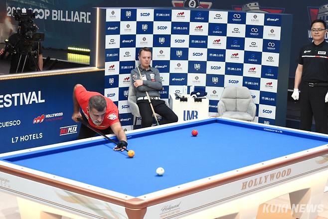 전반 선두로 치고 나선 타이푼 타스데미르(튀르키예). 사진=이영재 기자