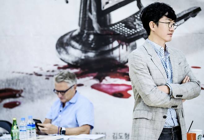 2019년 스위니토드 연습실에서 신춘수 오디컴퍼니 대표. /오디컴퍼니