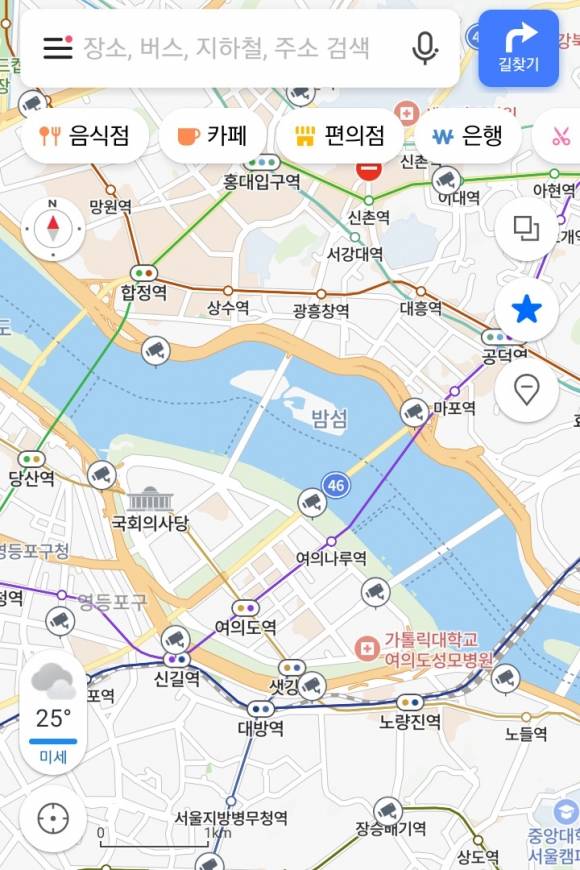 네이버 지도 화면