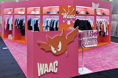 미국 ‘2024 PGA 쇼’에 참가한 왁 부스.