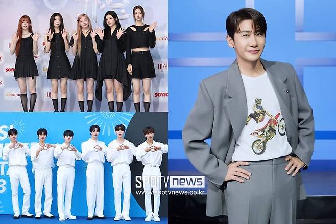 ▲ 아일릿, 영탁, 블리처스(왼쪽 위부터 시계방향). ⓒ곽혜미 기자, 어비스컴퍼니