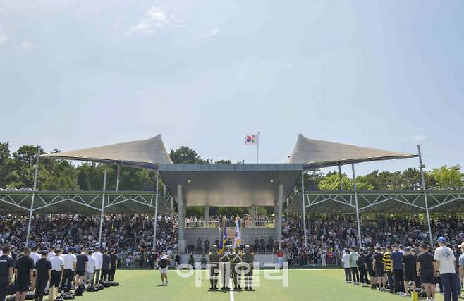 훈련병 입영행사 모습 (출처=육군훈련소)