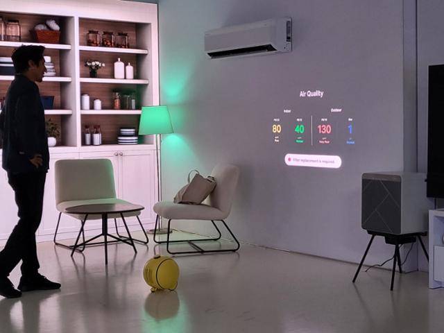 삼성전자가 1월 8일(현지시간) 'CES 2024'에서 공개한 AI 집사 로봇 '볼리'. 연합뉴스