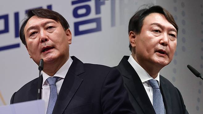대선 출마 공식 선언하는 윤석열 전 검찰총장 2021.6.29