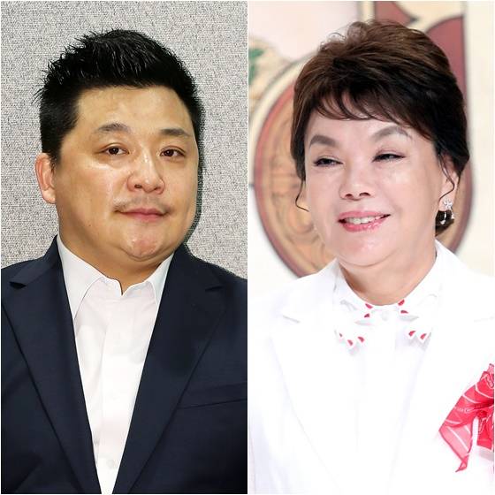 윤정수(왼쪽)와 故 김수미 /사진=스타뉴스, 뉴스1