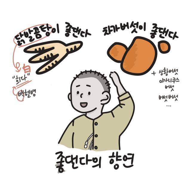 저자는 백혈병을 진단받고 난 후의 경험을 글로 쓰거나 그림으로 그렸다. 김도미씨 제공