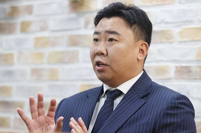 연합뉴스와 인터뷰하는 이범호 KIA 타이거즈 감독 (서울=연합뉴스) 강민지 기자 = 이범호 KIA 타이거즈 감독이 지난 7일 서울 종로구 수송동 연합뉴스에서 인터뷰하고 있다. 2024.11.7
mjkang@yna.co.kr