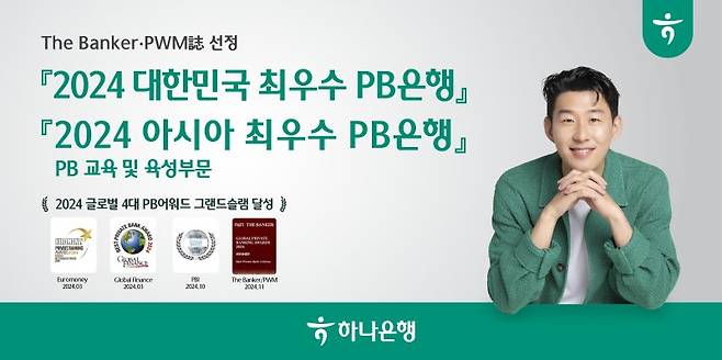 하나은행 '2024년 대한민국 최수우 PB은행' 선정 관련 사진. 하나은행 제공