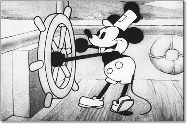 1928년 개봉한 애니메이션 ‘증기선 윌리’의 미키 마우스. 자료사진