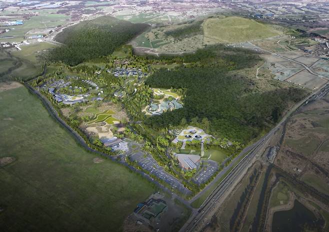 대동은 제주 애월읍 봉성리에 5성급 호텔과 R&D·사업화센터를 중심으로 한 ‘대동 관광문화 연구단지’를 개발하고 있다. 사진은 ‘대동 관광문화 연구단지’ 조감도. /대동 제공