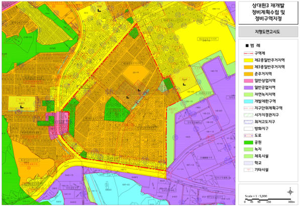 상대원3구역 지형도면고시도. 성남시 제공