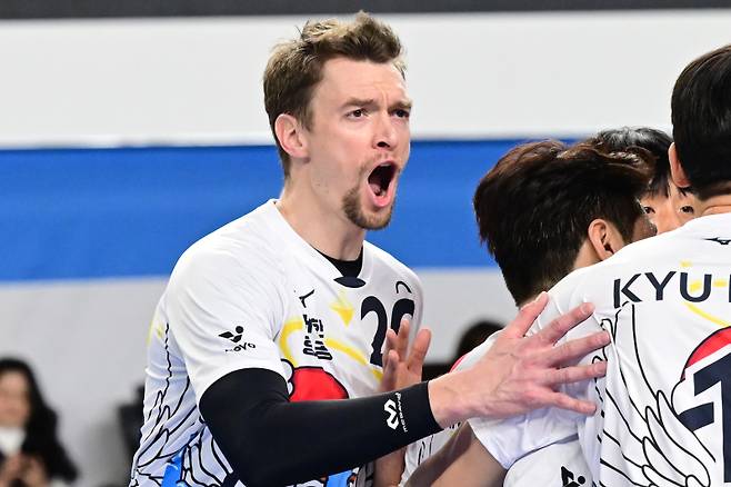 대한항공 대체 외국인 선수 막심 지갈로프. 한국배구연맹