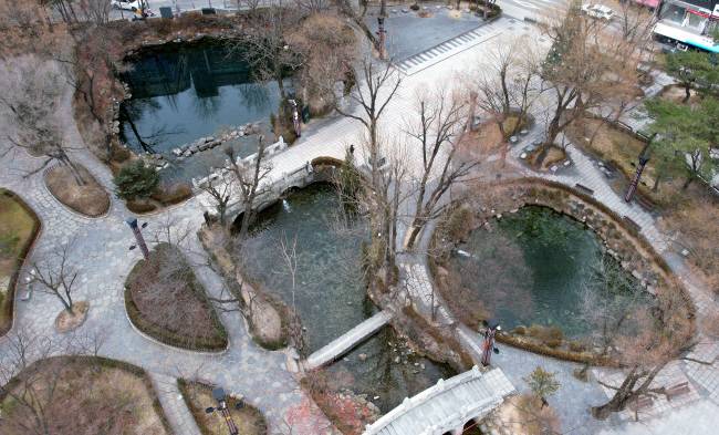 상지, 중지, 하지로 이뤄진 황지.