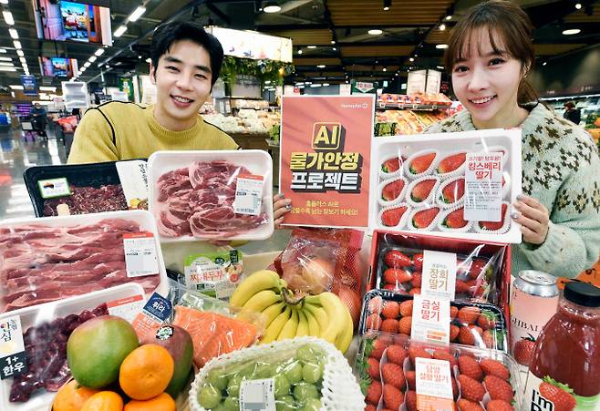 을사년 새해를 맞아 백화점과 대형마트, 편의점 등 유통 업계가 다양한 할인 행사를 마련했다. 사진은 홈플러스 2025 AI 물가안정 프로젝트 행사. /사진=홈플러스