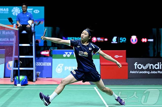 말레이시아오픈 여자 단식 결승에 오른 안세영. ⓒ AFP=뉴스1