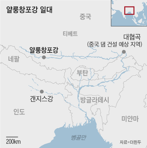 티베트 얄룽창포강 일대