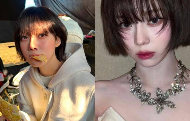 그룹 에스파 윈터는 최근 다양한 숏단발 스타일을 선보이고 있다. 에스파 윈터 SNS