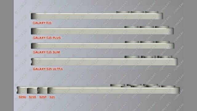 갤럭시S25 시리즈 렌더링 (출처=온리크스)