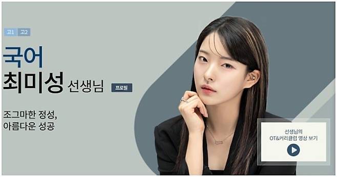 메가스터디 국어강사 최미성 선생님