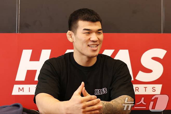 UFC 진출 22호 한국인 파이터 고석현 선수가 22일 오후 서울 강남구 하바스 mma에서 뉴스1과 인터뷰를 하고 있다. 2025.1.22/뉴스1 ⓒ News1 임세영 기자