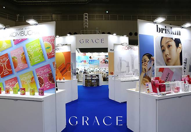 < (주)그레이스 코스메 위크 도쿄 부스 전경 / (주)그레이스 제공 >