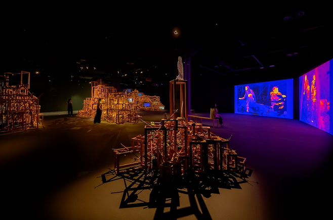 An installation view of "Seeing Forest" at the Singapore Art Museum (Courtesy of the museum)