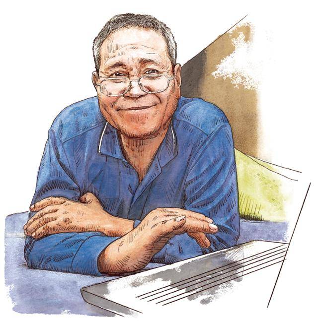 고인의 생전 모습. 일러스트=신동준 기자