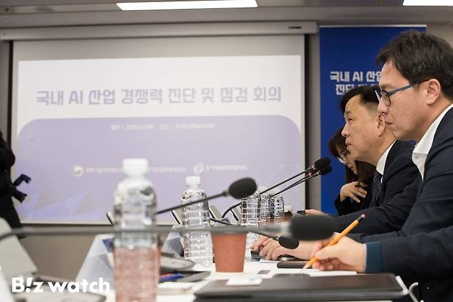 강도현 과학기술정보통신부 2차관은 6일 서울 중구 국가AI위원회에서 열린 '국내 AI 산업 경쟁력 진단 및 점검 회의'에서 발언하고 있다./사진=과기정통부 제공