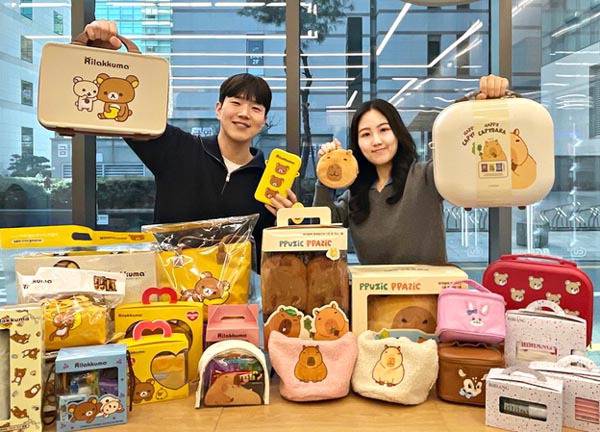 CU의 ‘뿌직이·빠직이’와 협업한 동물 캐릭터 세트.