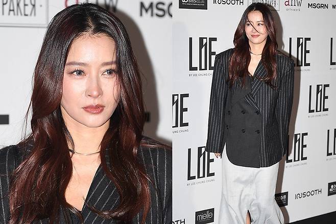 황보가 독보적인 패션 감각을 뽐내며 2025 F/W 서울패션위크 포토월을 빛냈다.사진=천정환 기자