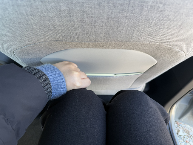 볼보 EX30의 뒷자리 좌석./사진=백유진 기자 byj@